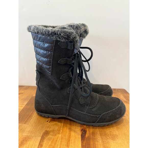 North Face Nuptse Purna II Boots Winter Snow Insulated Waterproof Black Mid Calf - Picture 1 of 9